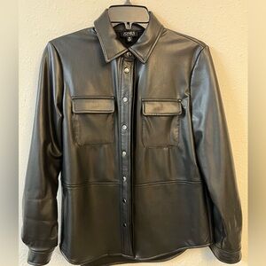 Jones New York faux leather shirt